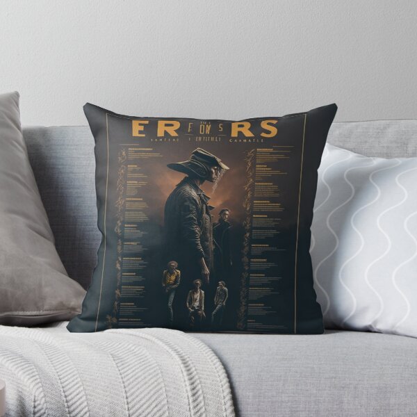 Eras Tour Setlist Throw Pillow RB1608 product Offical eras tour Merch